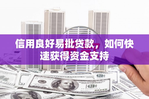 石楼信用良好易批贷款，如何快速获得资金支持