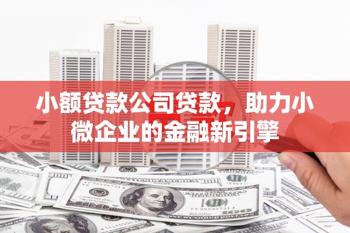 石楼小额贷款公司贷款，助力小微企业的金融新引擎